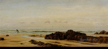 John Brett Painting - Bude On The Cornish Coast landscape Brett John